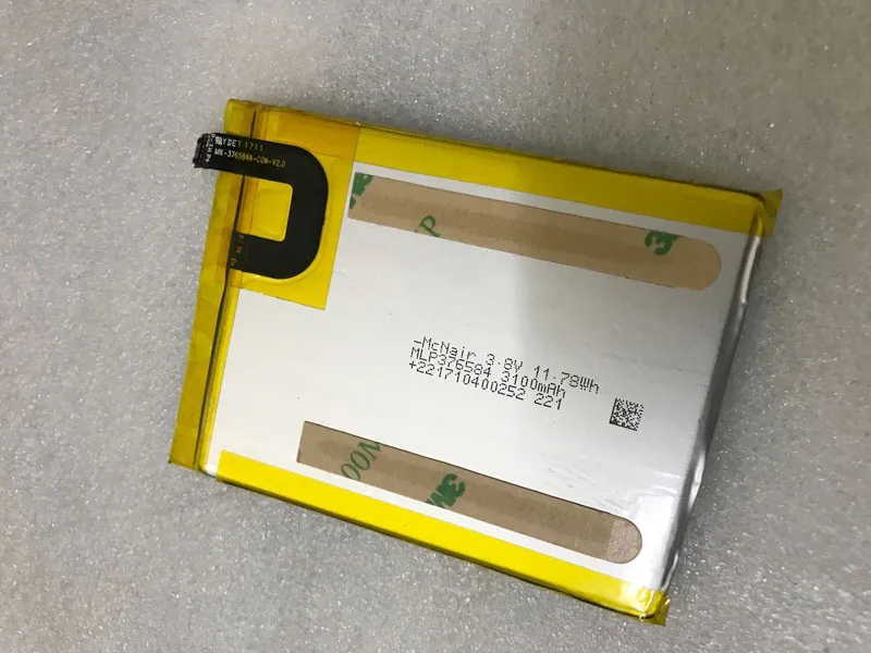 Оригинальный аккумулятор GeLar 3 8 V 3100mAh WH Qilive MLP376584 |