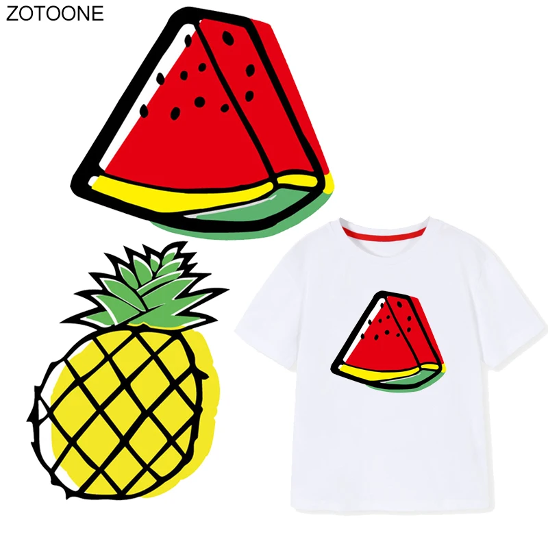 ZOTOONE фруктовые нашивки арбузная наклейка ананас для детей Железный На переноске