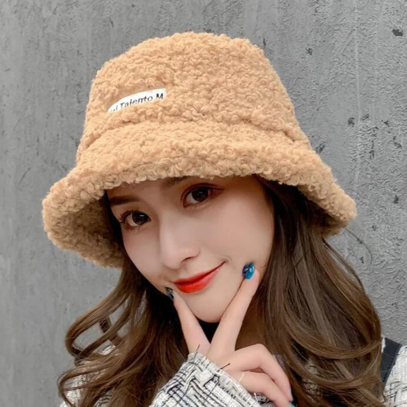Женская шапка однотонная теплая из искусственного меха зимняя Панама для женщин