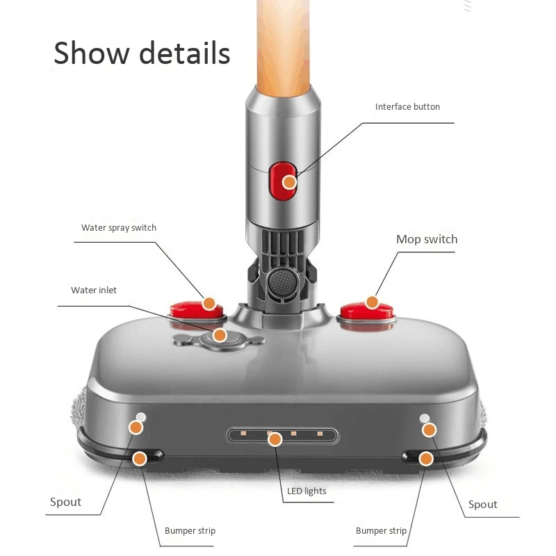 Головка со светодиодный светильник кой для Dyson V7 V8 V10 V11 сменные детали сменной