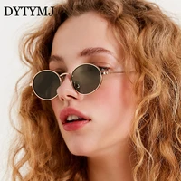 dytymj oval retro sunglasses women metal eyeglasses women round sun glasses for womenmen luxury designer gafas de sol hombre