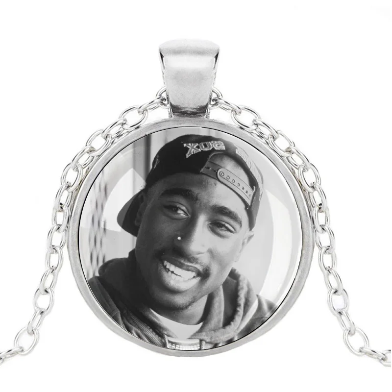 Rap Star 2Pac Tupac Shakur Necklace Pendant 3d Character Art Painting Hip Hop Torque Vintage Vinyl Jewelry DECOR For T Shirt | Украшения и