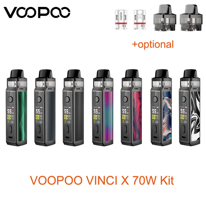 Оригинальный комплект VOOPOO VINCI X 70 Вт питание от одной батареи 18650 с максимальным