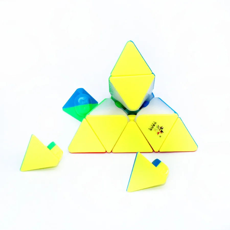 Yuxin Classic pyramid 3x3 magic Cube Professional Speed Cubes Stickerless Puzzle Smooth Toy Cubo magico Children Brain Training | Игрушки и