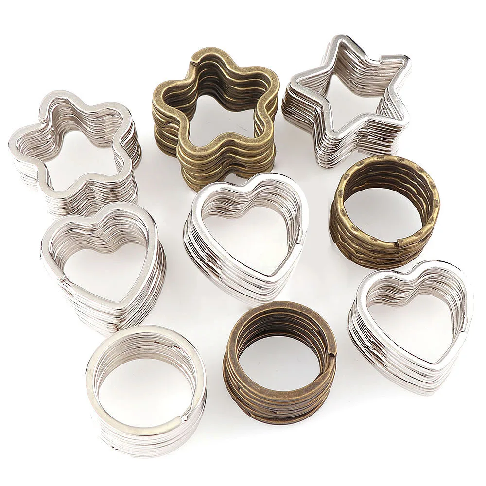 10 шт./лот 6 видов стилей 2 цвета Железный цветок сливы ЛЮБОВЬ и круглая форма Сплит