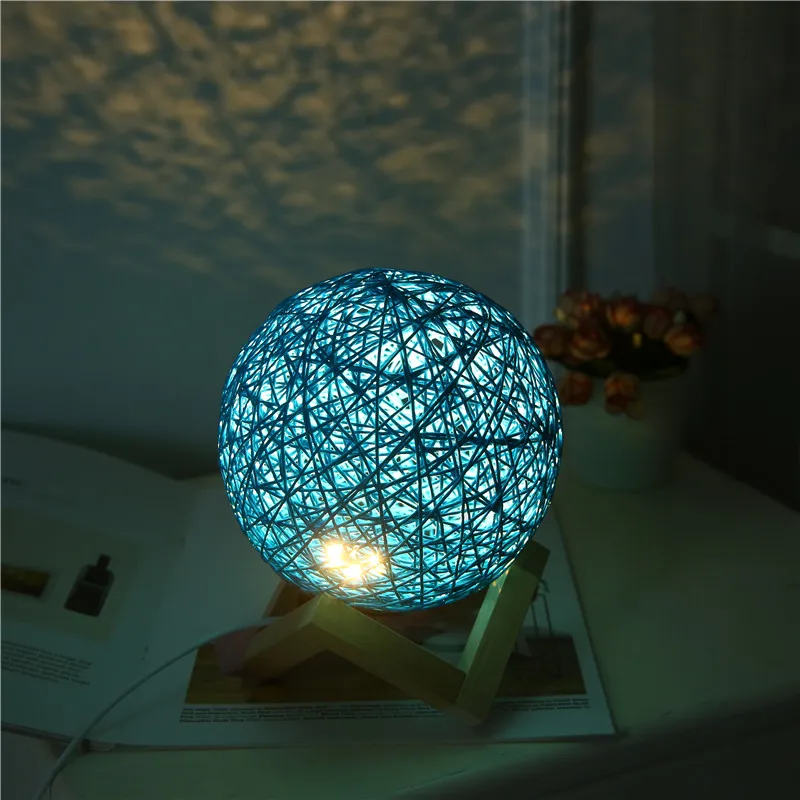 15 см 3D led сетка трость ночной Светильник луна светильник USB зарядка Настольная