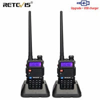 retevis rt5r walkie talkie 2pcs 5w 128ch usb vhf uhf ham radio two way radio comunicador for huntingairsoft baofeng uv 5r uv5r