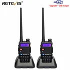 Рация Retevis RT5R, 2 шт., 5 Вт, 128 каналов, USB, VHF, UHF, для любительской радиосвязи, двусторонняя радиосвязь, для охоты, страйкбола, Baofeng UV-5R UV5R