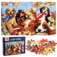 cute dogs jigsaw puzzles for adults kids 1000 piece set large puzzle game toys gift brain challenge puzzle decompression toy