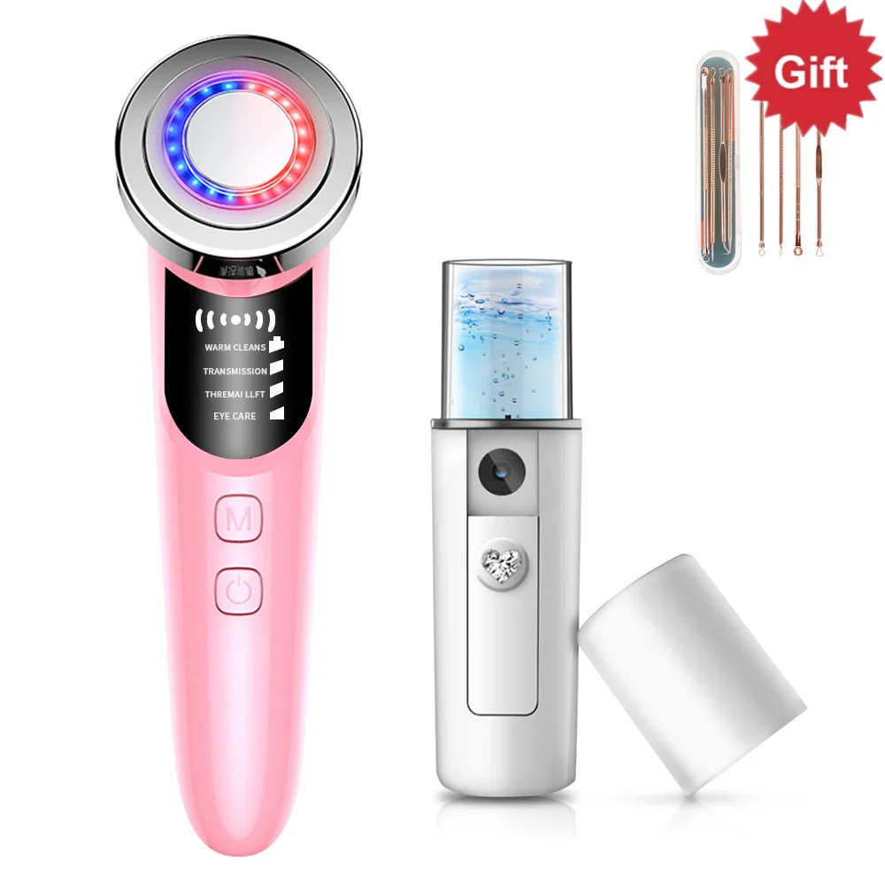 

IPL Warm Vibration Massage Beauty Device Deep Cleansing Facial Skin Care Blackhead Remover Acne Portable Mini USB Moisturizer