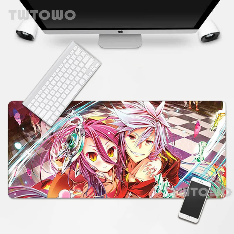 

Mouse Pad Gamer HD Home Computer New Keyboard Pad MousePads Desk Mats No Game No Life Laptop Anti-slip Natural Rubber Mice Pad