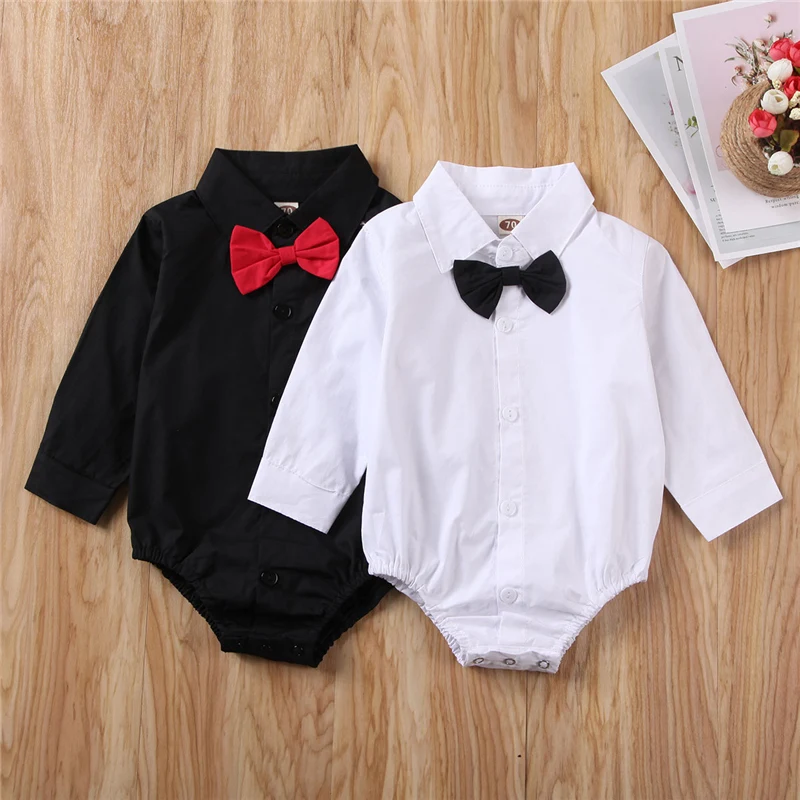 2020 NEW Toddler Newborn Baby Kid Boy Clothing Casual Gentleman Bowknot Rompers Jumpsuit Gift |