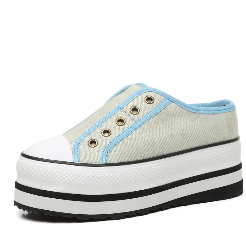 Женские туфли из натуральной кожи на платформе и толстой подошве летние танкетки