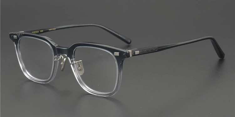 Gradient-gray 319 Винтажная качественная ацетатная оправа для очков EV319/320, квадратные стильные очки для женщин и мужчин, чехол в коробке для близорукости, линзы по рецепту - Цвет оправы: Gradient-gray 319