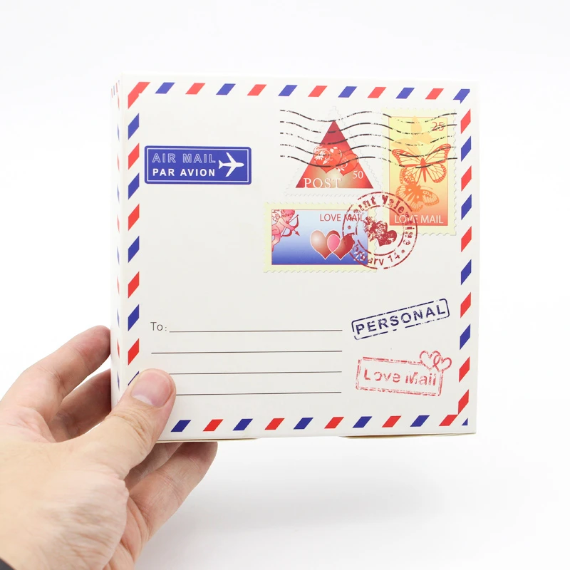 10 шт крафт квадратная Подарочная коробка для конвертов бумажная Свадебная