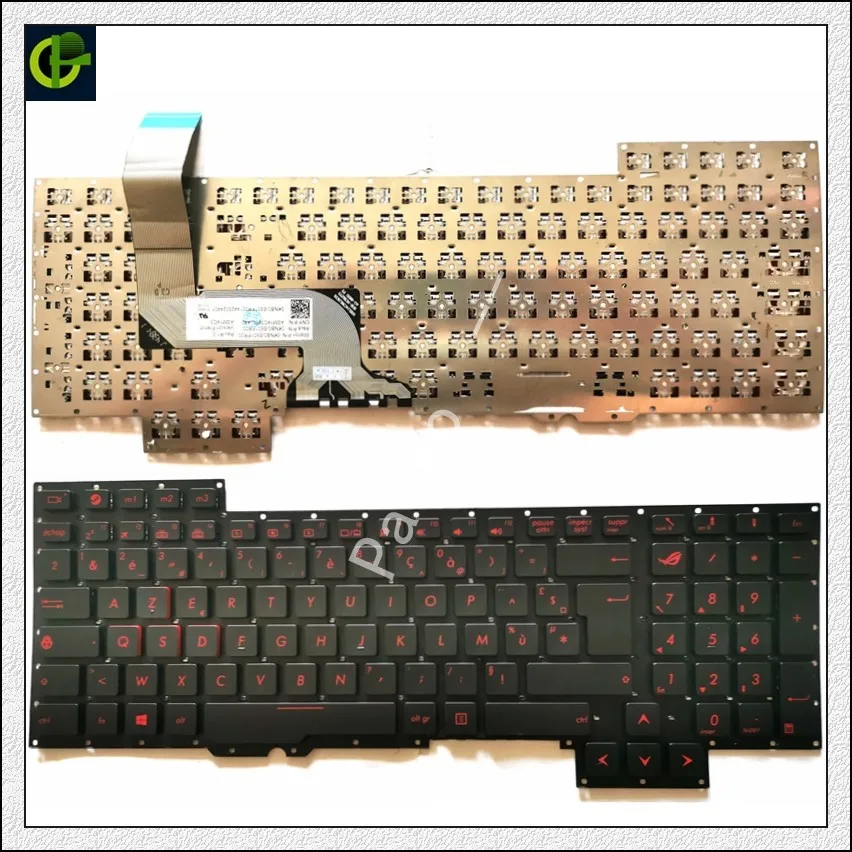 

French Azerty Keyboard for ASUS G751 G751JL G751JM G751JT G751JY G751J G751JL GFX71 GFX71J GFX71JT GFX71JY FR Belgian BE