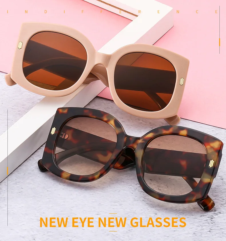 

Очки солнцезащитные женские в винтажном стиле, квадратные модные роскошные брендовые солнечные очки с градиентом и леопардовым принтом, бо...