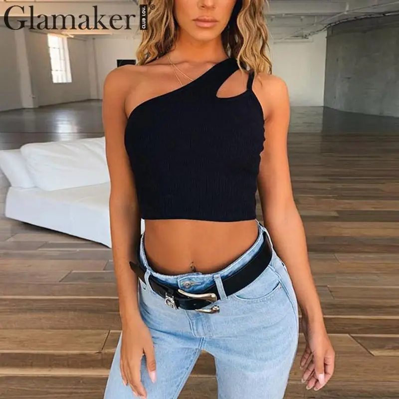Glamaker, на одно плечо, шнурок, сексуальный укороченный топ, элегантный, бодикон, Женский камзол, для осени и зимы, вечерние, клубный, ночной, укороченный топ