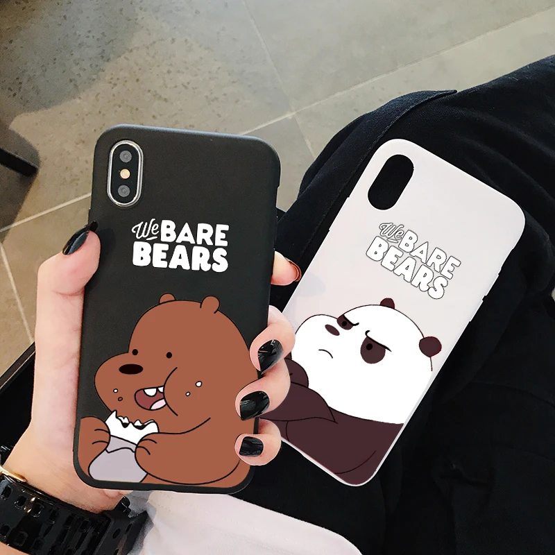 Чехол для телефона XiaoMi RedMi Note 8, 7, 6, 5, K20 Pro, матовый Силиконовый чехол с мультяшным принтом «Мы Голые Медведи», мягкая задняя крышка