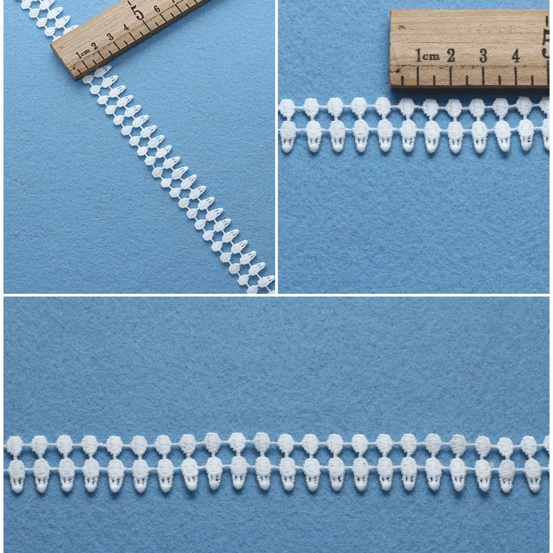 7 Yard/lot White Color Patchwork Cotton Crocheted Lace Ribbon Wedding Party Craft Apparel Sewing Fabric DIY dress Accessories |