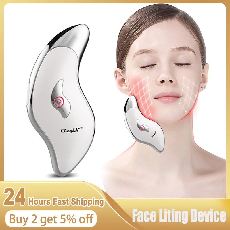 Микротоковая леди лифтинг кожи массажер против морщин для лица с подогревом