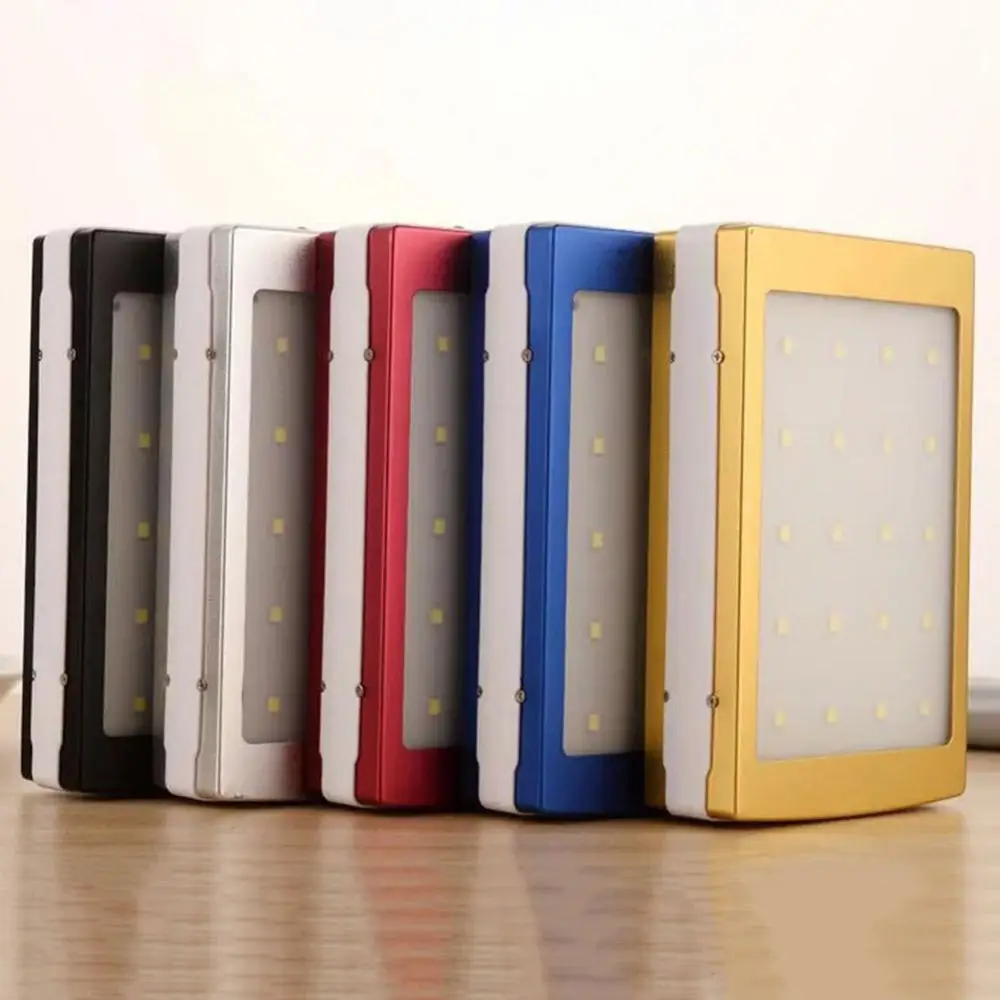 5V/1A 2A Portable design Dual USB LED Light 5-Cell 18650 Battery Charger Box Solar Power Bank DIY Case Kit Alloy Accessories | Лампы и