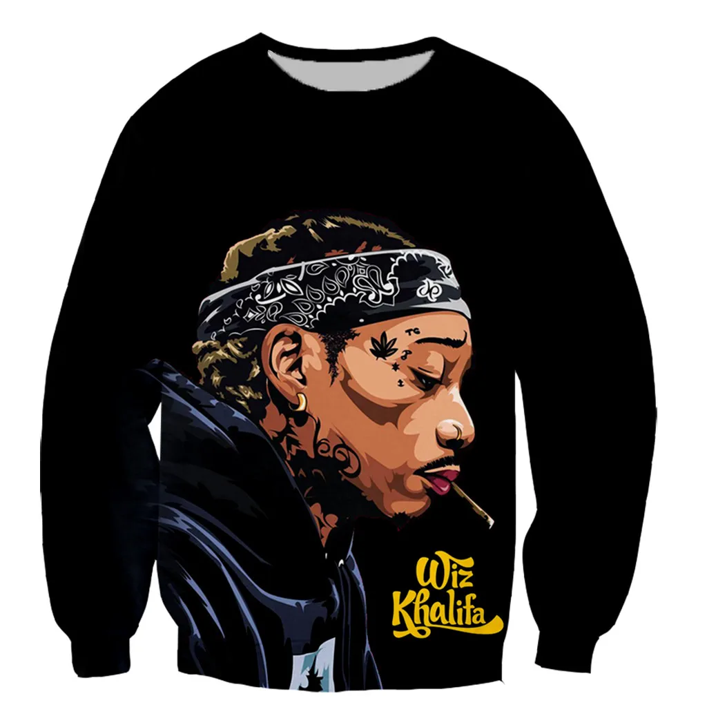 Новое поступление популярная Футболка wiz khalifa в стиле хип хоп с 3D принтом для