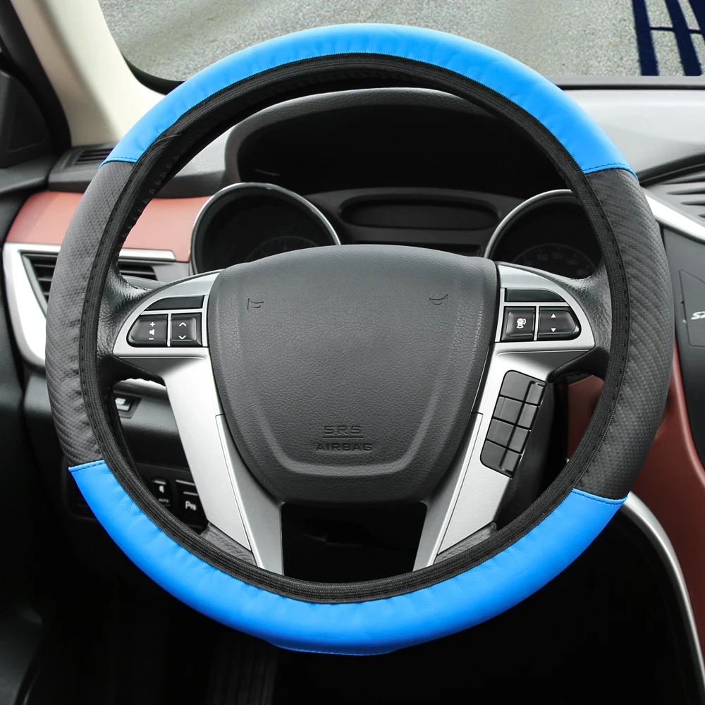 Чехол рулевого колеса автомобиля PU углеродное волокно стиль для Ford focus 2 mk2 fiesta 3 mk3