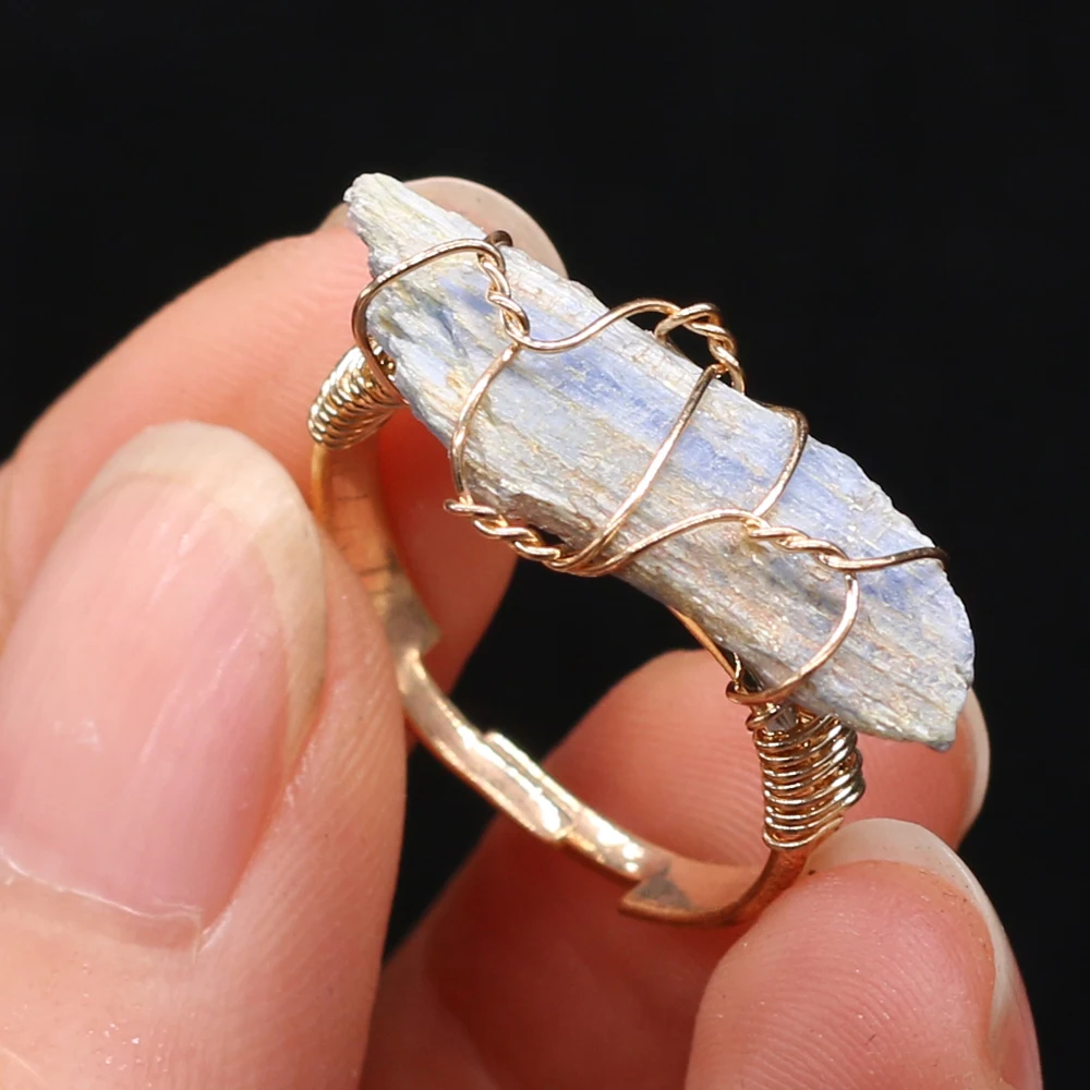 

Best-selling Natural Stone Semi-precious Stone Amethyst Bud Opening Ring Gold Wire for Making DIY Exquisite Necklace Bracelet
