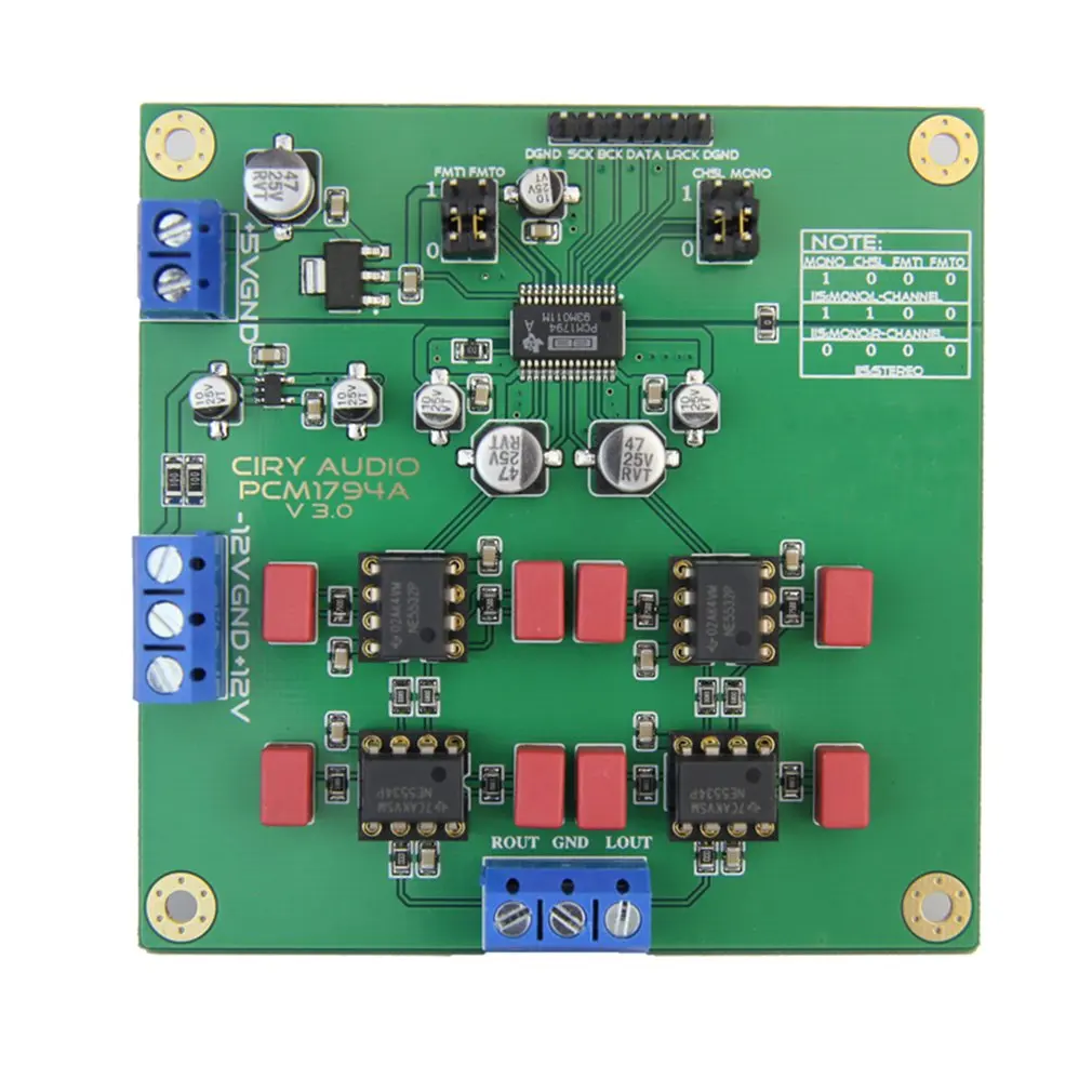 

HiFi PCM1794A DAC Decoder Module 24bit 192k PCM1794 Audio Digital Module IIS Audio Digital Module I2S Interface