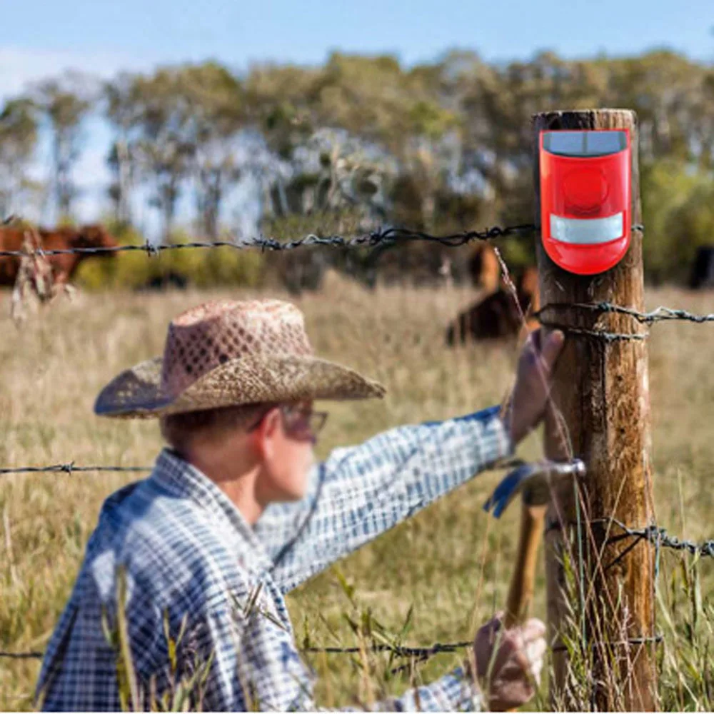 Инфракрасный детектор движения на солнечной батарее сирена стробоскоп