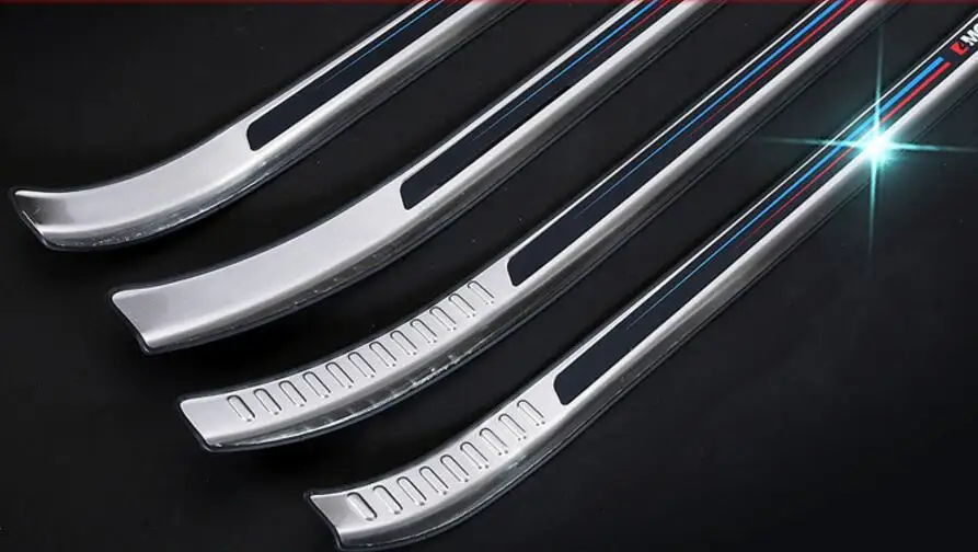 

Один комплект из тонкой накладки из нержавеющей стали для порога двери, приветственные педали для Volkswagen Teramont 2017, аксессуары для автостайлинга