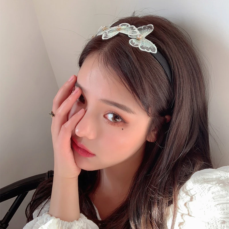 

New Women Elegant Pearls Simple Hairbands Sweet Headband Hair Hoops Holder Ornament Head Band Lady Fashion Hair Accessories