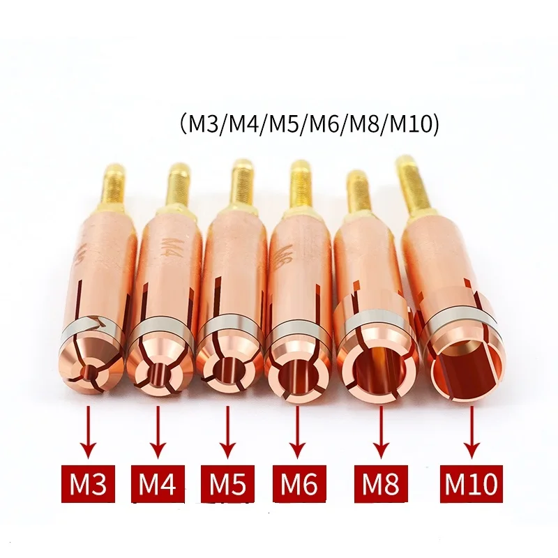 E-cu Stud Chuck M3 M4 M5 M6 M8 M10 Welding Machine Torch Welder Gun Consumables Collect 10PCS | Torches