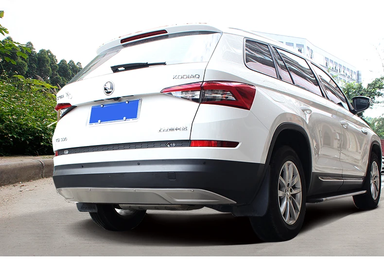 Для Skoda kodiak нержавеющая сталь Передняя и задняя Защита бампера тела анти-столкновения декоративные аксессуары
