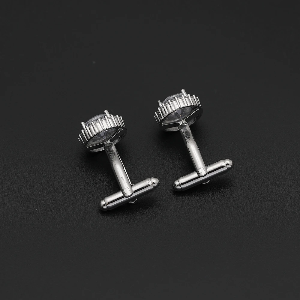 Изысканная мода высококачественные запонки из меди и циркона мужская рубашка