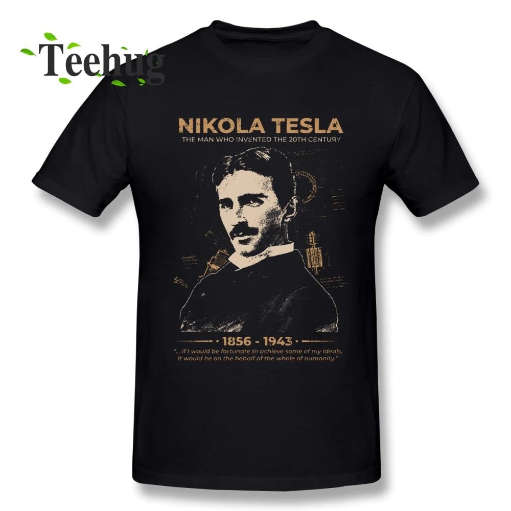 Хипстерская Футболка Nikola Tesla Plus Szie Мужская футболка для отдыха уникальная