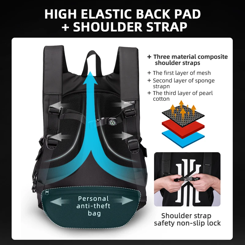 heroic knight motorcycle backpack men helmet bag outdoor travel backpack waterproof wactics backpack young man bag personality free global shipping