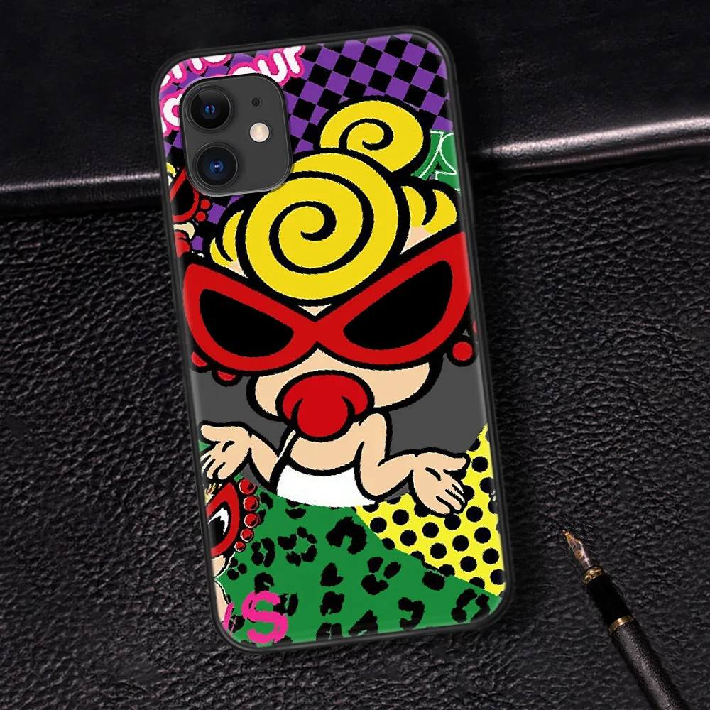 

Japanese Brand Hysteric Mini Phone Case For Iphone 5 5S SE 2020 6 6S 7 8 Plus 11 12 Mini X XS XR Pro Max black Shell Trend