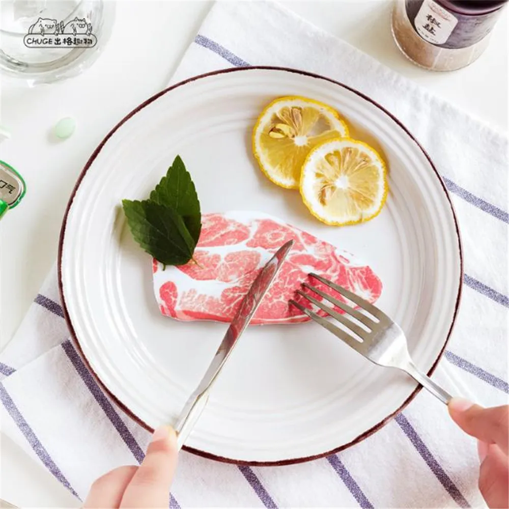 50 шт./лот Новинка милая креативная бумага рыба/мясо Липкие заметки блокнот для