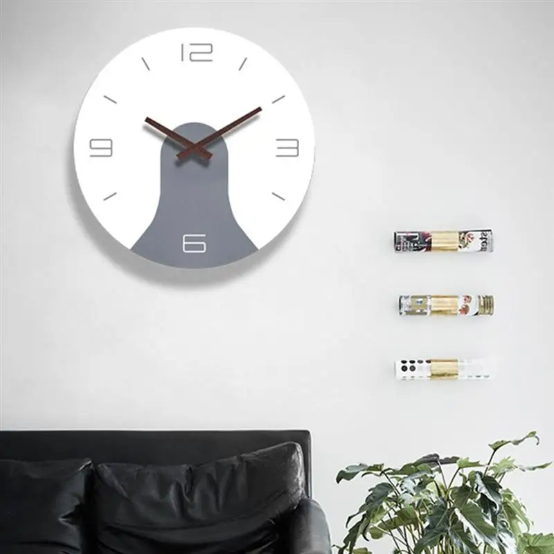 1 шт. стильные тихие часы расписанные настенные акриловые Абстрактные цветные