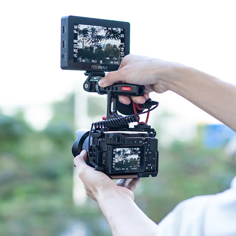 Ulanzi R084 мини металлическая ручка для Sony DSLR SLR Camera Cage с холодным башмаком микрофона