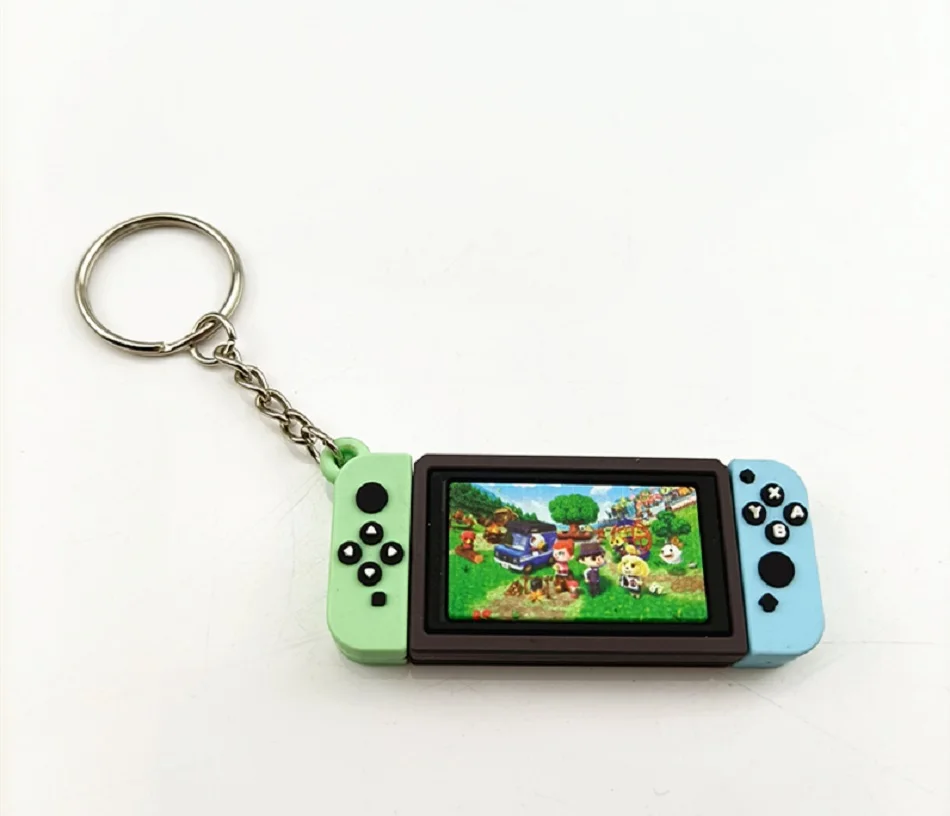 

2021 New Switch Game Machine Keychains Animal Crossing Key Chain Fashion Jewelry Accessories Cute Shaped Pendants Girl Keyring