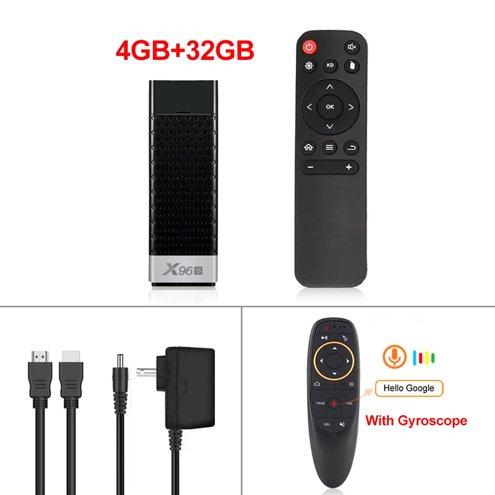 4G32G G10 air mouse Android 9,0 ТВ приставка X96S ТВ-палка Смарт Мини ПК DDR3 4GB ram Amlogic S905Y2 2,4G/5G WiFi Bluetooth 4,2 4K Android ТВ Медиаплеер - Цвет: 4G32G G10 air mouse