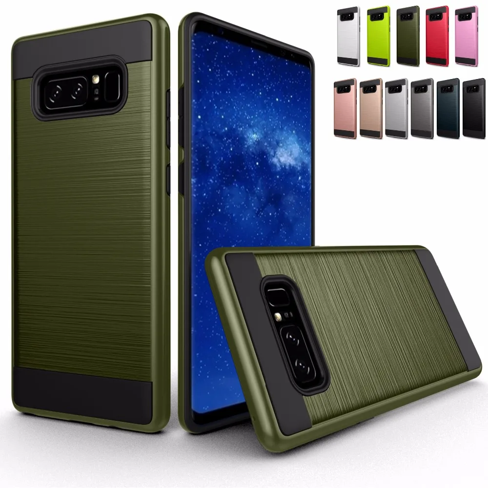 Slim Shockproof Armor Phone Case For Samsung Galaxy S8 Plus S7 S6 Edge S5 Hybrid Hard PC brushed Protective Shell Back Cover |