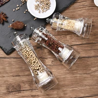 acrylic combo pepper mill and salt shaker with adjustable coarseness ceramic mechanism easy to use