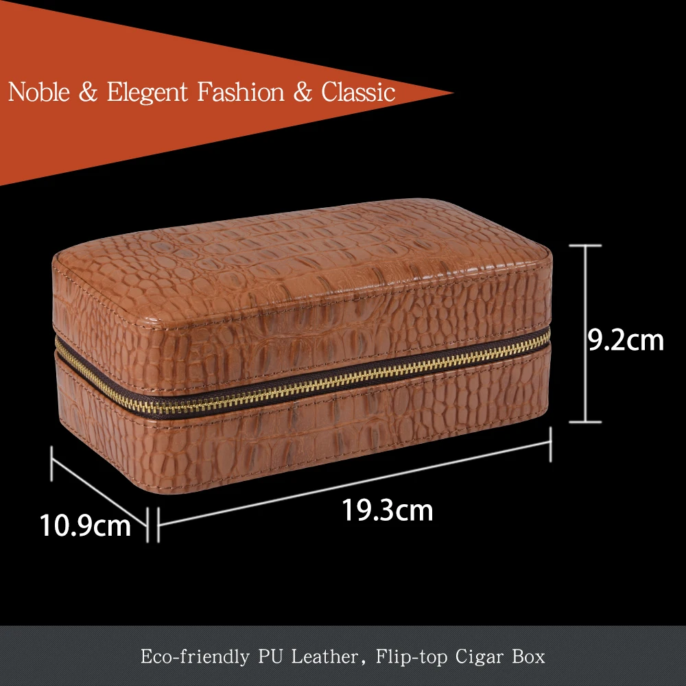 VOLENX кожаная коробка для сигар с увлажнителем Классический чехол хьюмидор
