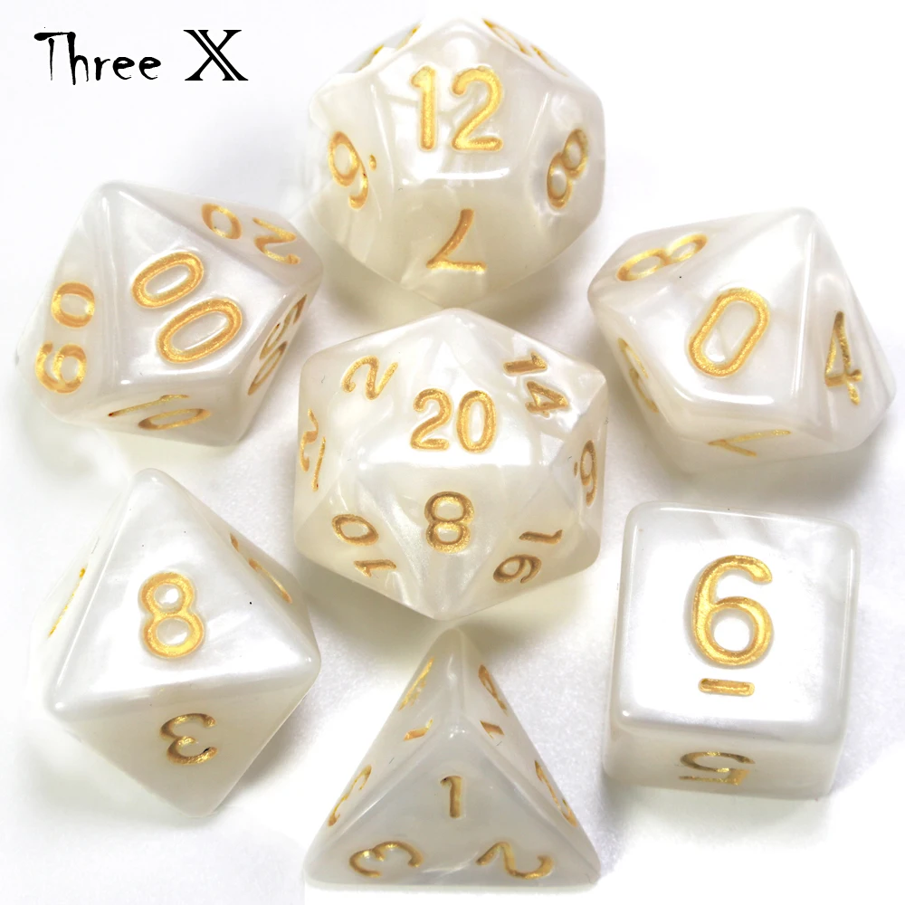 Цветной прозрачный набор из 7 штук с конфетным эффектом игральные кости в покер