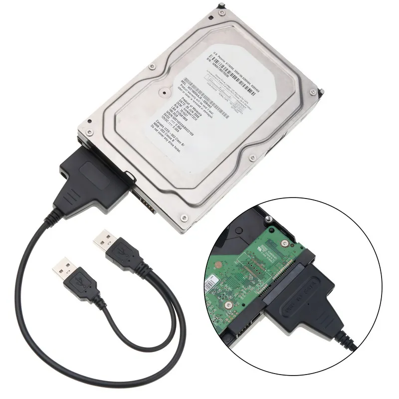 SATA Dual USB 2 0 22pin адаптер Кабели 5 дюймов 7 + 15Pin кабель питания данных ''жесткий