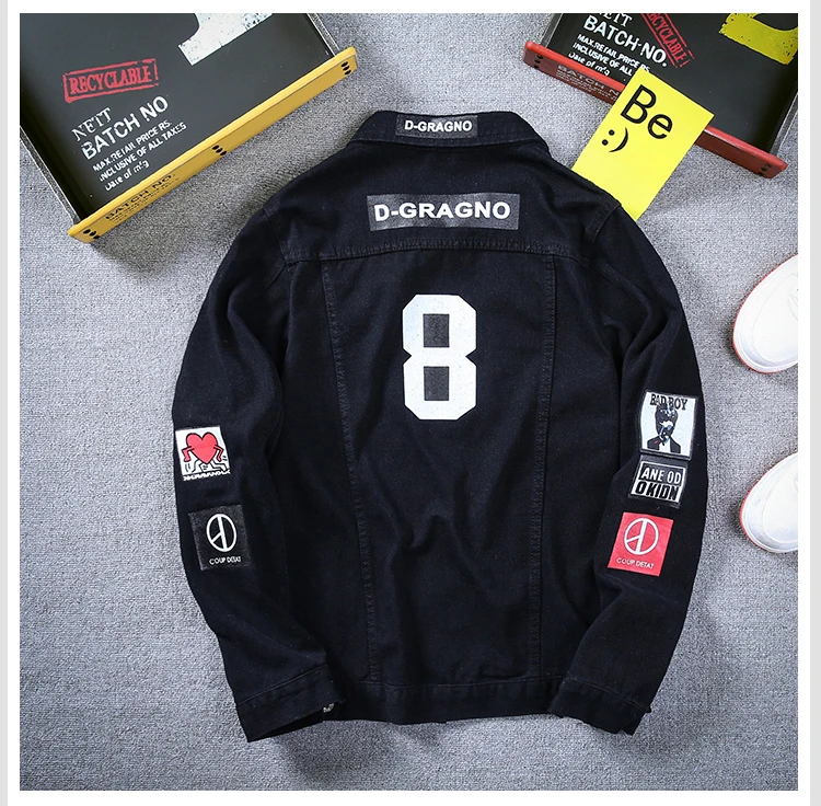 Куртка мужская джинсовая в ковбойском стиле приталенный силуэт Бомбер верхняя